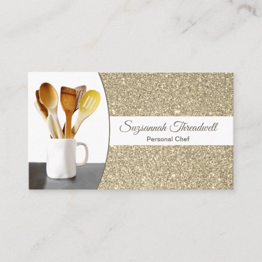 Carte De Visite Industrie alimentaire Parties scintillant d'or sub (Devant)