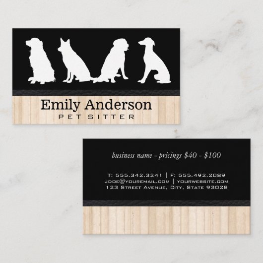 Carte De Visite Industrie animale (Devant / Derrière)