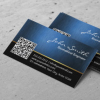 industrie biomedical bleue royal avec code QR