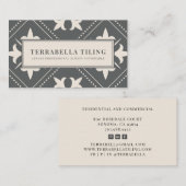 Carte De Visite Industrie de la chaudière à carreaux gris de charb (Devant / Derrière)