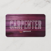 Carte De Visite Industrie de la construction de charpentiers rusti (Dos)