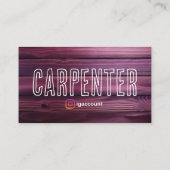 Carte De Visite Industrie de la menuiserie charpentier (Dos)