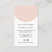 Carte De Visite Industrie de maquillage d'arc photo moderne (Dos)