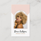 Carte De Visite Industrie de maquillage d'arc photo moderne (Devant)