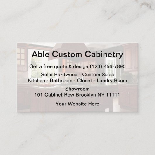 Carte De Visite Industrie des cabines sur mesure (Devant)