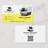 Carte De Visite Industrie du camionnage moderne | jaune (Devant / Derrière)