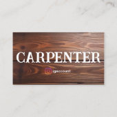 Carte De Visite Industrie du menuiserie de charpentier (Dos)