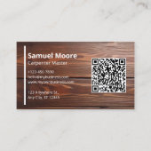 Carte De Visite Industrie du menuiserie de charpentier (Devant)