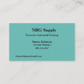 Carte De Visite Industrie du pétrole et du gaz Foreuse et bétail (Dos)