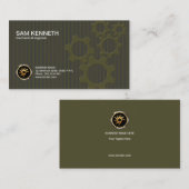 Carte De Visite Industrie mécanique verticale simple de barres de (Devant / Derrière)