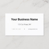 Carte De Visite Industrie vétérinaire de chat illustrée (Dos)