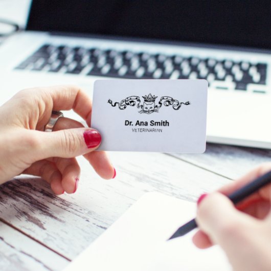 Carte De Visite Industrie vétérinaire de chat illustrée