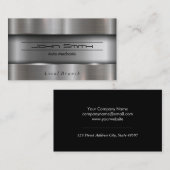 Carte De Visite Industriel brossé métallique (Devant / Derrière)