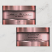 Carte De Visite Industriel brossé métallique (Devant / Derrière)