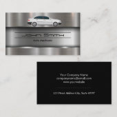 Carte De Visite Industriel brossé métallique | Logo automatique (Devant / Derrière)