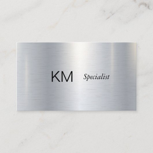 Carte De Visite Industriel | Métallique | brillant | Minimal simpl (Devant)