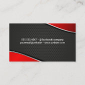 Carte De Visite Industriel | Métallique | brillant | Minimal simpl (Dos)