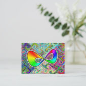 Carte de visite infini d'arc-en-ciel (Debout devant)