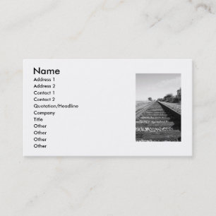 Carte de visite infini de chemin de fer