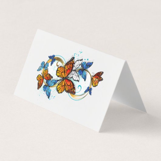 Carte De Visite Infinité de papillons monarques (Devant)