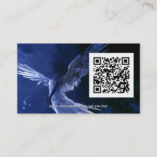 Carte De Visite Infinite Grace | Code QR de Winged Angel (Devant)