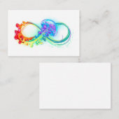Carte De Visite Infinity avec Rainbow Jellyfish (Devant / Derrière)