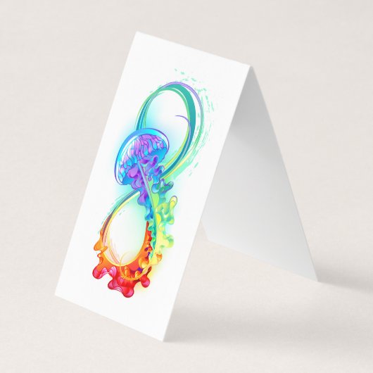Carte De Visite Infinity avec Rainbow Jellyfish (Devant)
