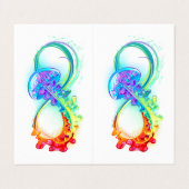 Carte De Visite Infinity avec Rainbow Jellyfish (Extérieur déplié)