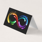 Carte De Visite Infinity symbol of rainbow comets (Dos)
