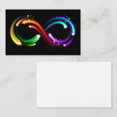 Carte De Visite Infinity symbol of rainbow comets (Devant / Derrière)