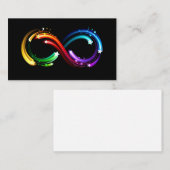Carte De Visite Infinity symbol of rainbow comets (Devant / Derrière)