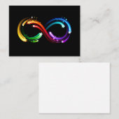 Carte De Visite Infinity symbol of rainbow comets (Devant / Derrière)