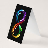 Carte De Visite Infinity symbol of rainbow comets (Dos)