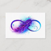 Carte De Visite Infinity with purple feather (Devant)