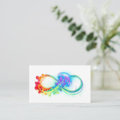 Carte De Visite Infinity with Rainbow Jellyfish (Debout devant)