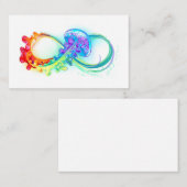 Carte De Visite Infinity with Rainbow Jellyfish (Devant / Derrière)
