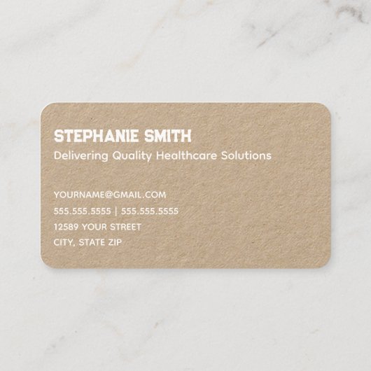 Carte De Visite Infirmière (Dos)