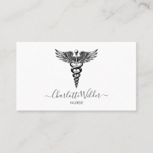 Carte De Visite Infirmière aidante Caduceus
