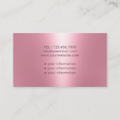 Carte De Visite Infirmière aidante Parties scintillant moderne ros (Dos)