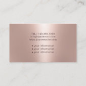 Carte De Visite Infirmière aidante Rose moderne Gold Soins Médical (Dos)