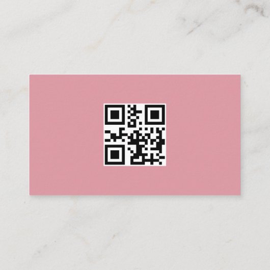 Carte De Visite Infirmière aidante Rose moderne Or Médicale QR Cod (Dos)