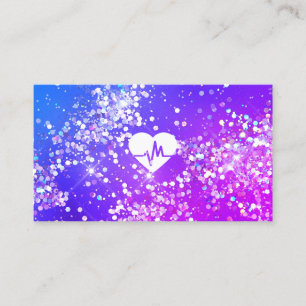 Carte De Visite Infirmière Aide Soignant Paillettes Holographique 