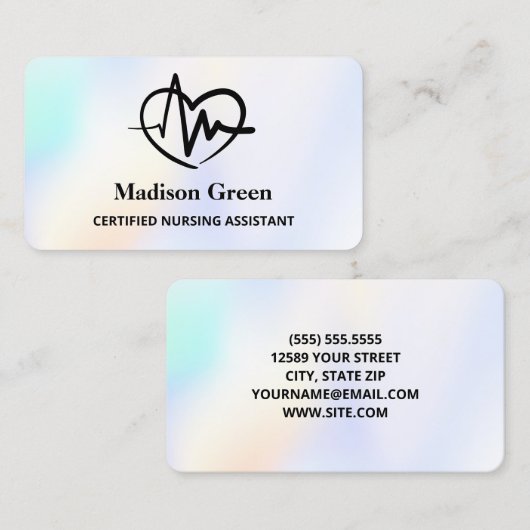 Carte De Visite Infirmière AIIC (Devant / Derrière)