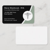 Carte De Visite Infirmière autorisée Santé à domicile Service priv (Devant / Derrière)