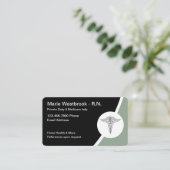 Carte De Visite Infirmière autorisée Santé à domicile Service priv (Debout devant)