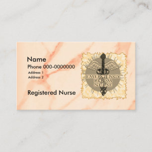 Carte De Visite Infirmière aux urgences Caducée