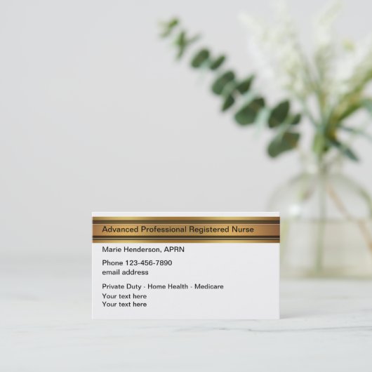 Carte De Visite Infirmière avancée de classe (Debout devant)