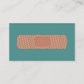 Carte De Visite Infirmière Bandage Turquoise (Dos)