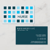 Carte De Visite INFIRMIÈRE (carrés de mod) (Devant / Derrière)