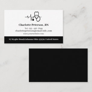 Carte De Visite Infirmière de Heartbeat